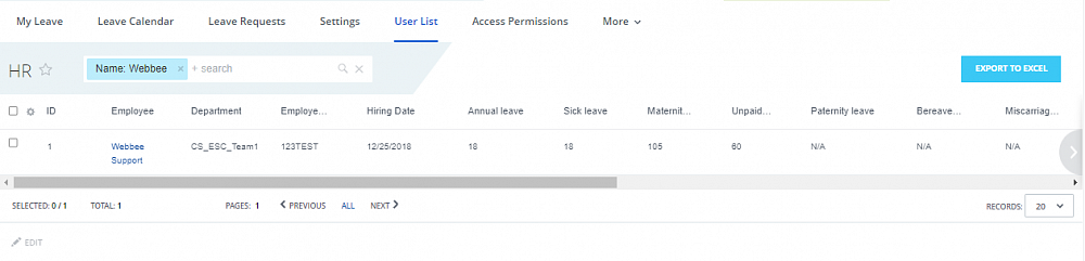 PTO and day-offs tracking - Leave Management in Bitrix24 for HR